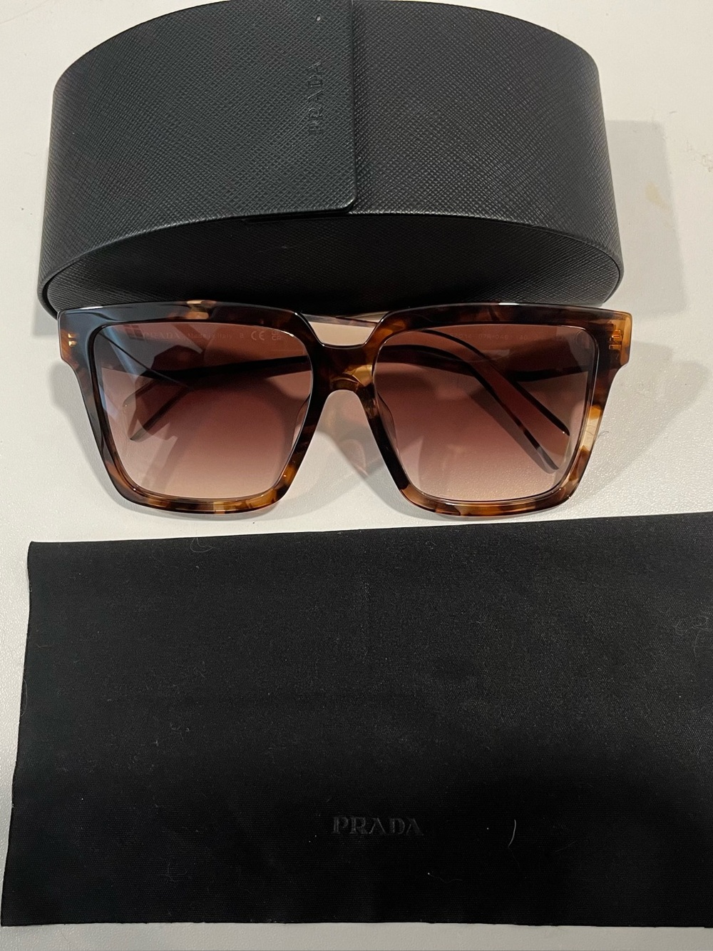 Prada Women’s Tortoiseshell Square Sunglasses - Brown Gradient